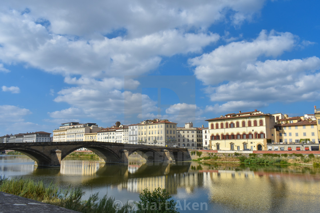 "Bridge over the Arno in Florence" stock image