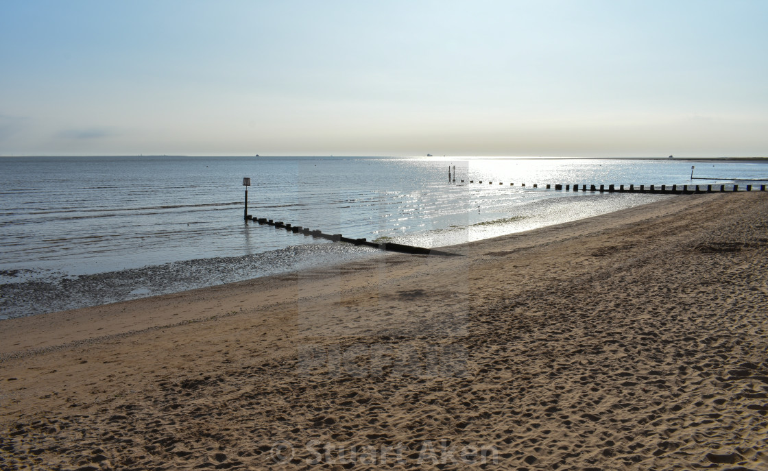 "Quiet Beach after the Rush" stock image