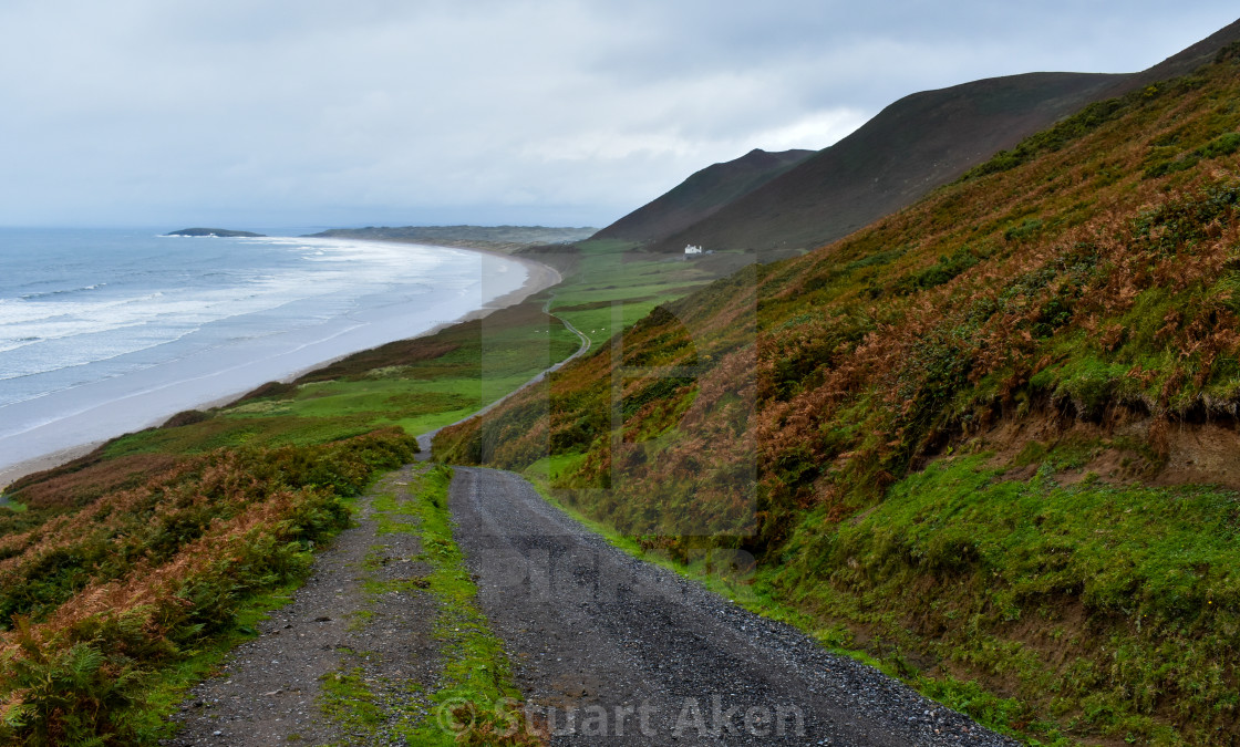 "Rhosilli Bay Track" stock image