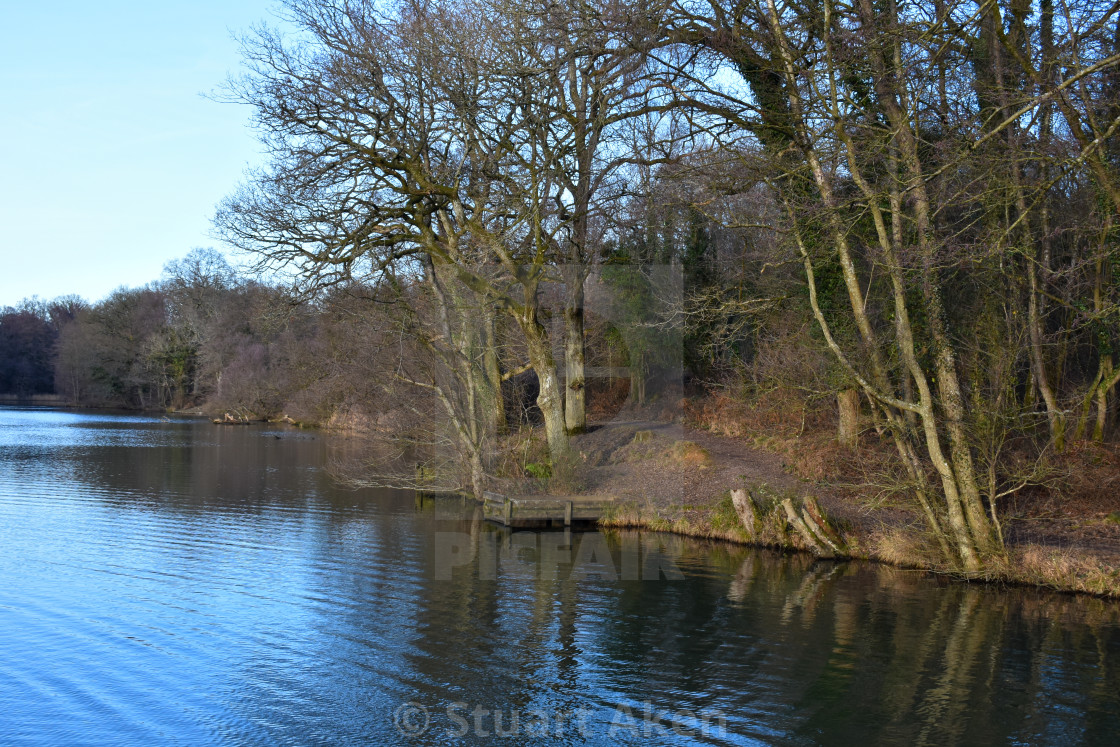 "Winter on the Fishing Lake" stock image