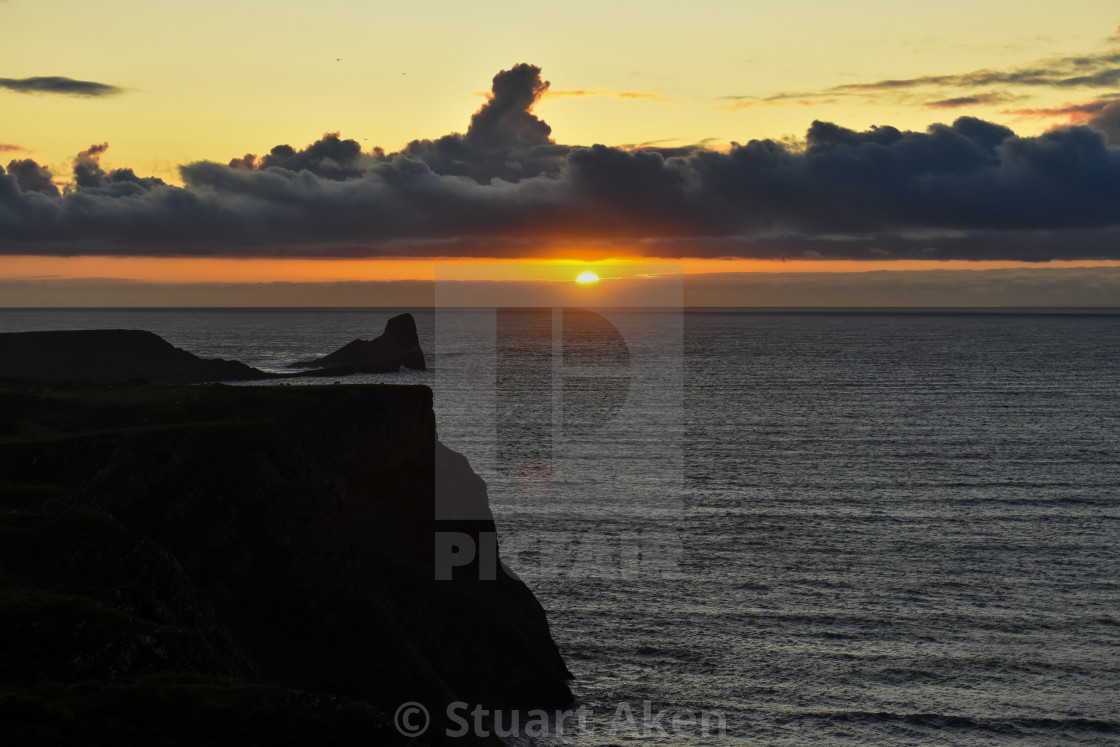 "Sunset over Worm's Head #6" stock image