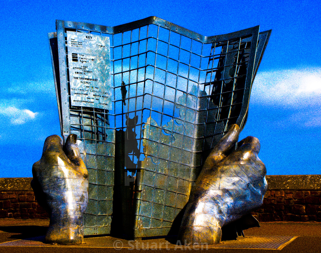 "Owen Cunningham's Sculpture on the Coast Path" by Stuart Aken - $9.17 "Owen Cunningham's Sculpture on the Coast Path" stock image