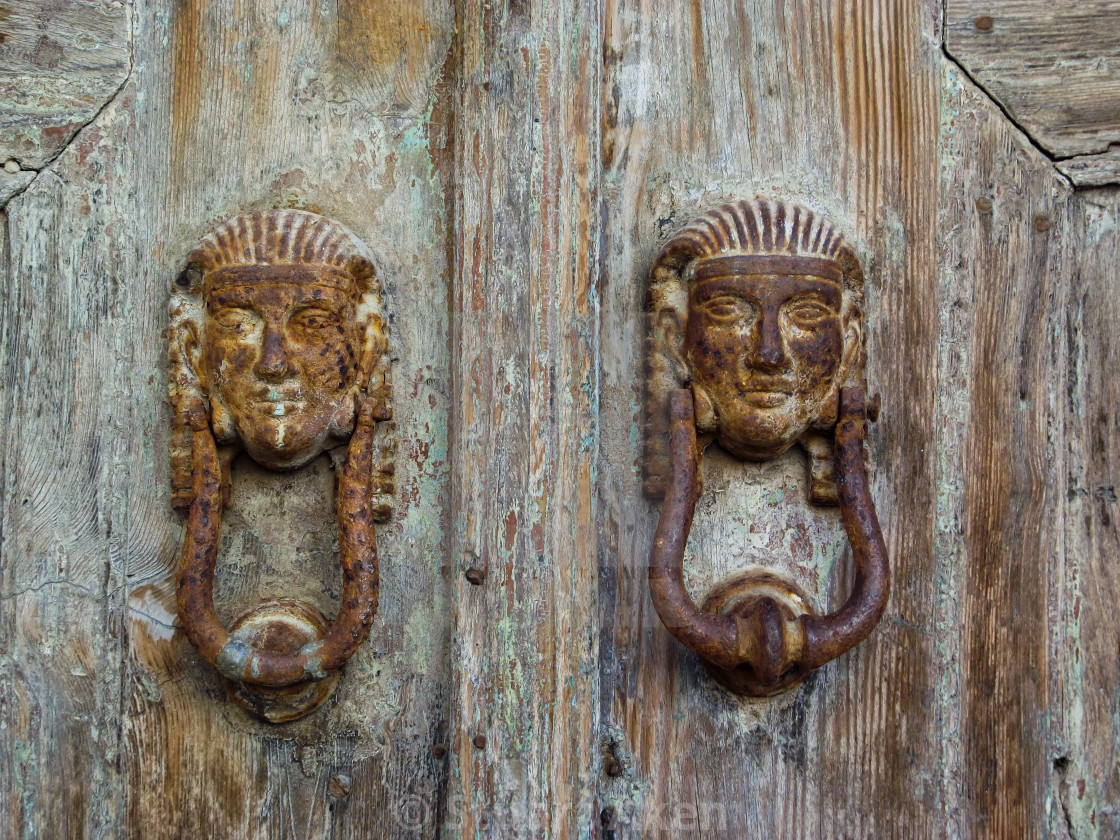 "Door Knockers" stock image