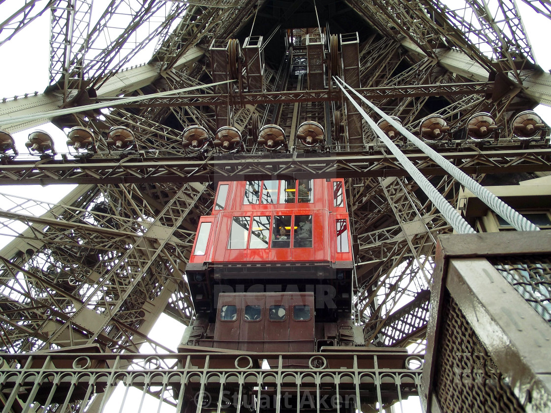 "Eiffel Tower Lift" stock image