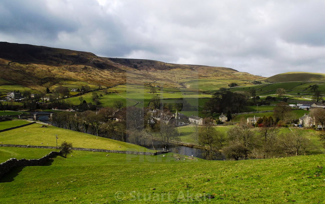 "Burnsall in North Yorkshire" stock image