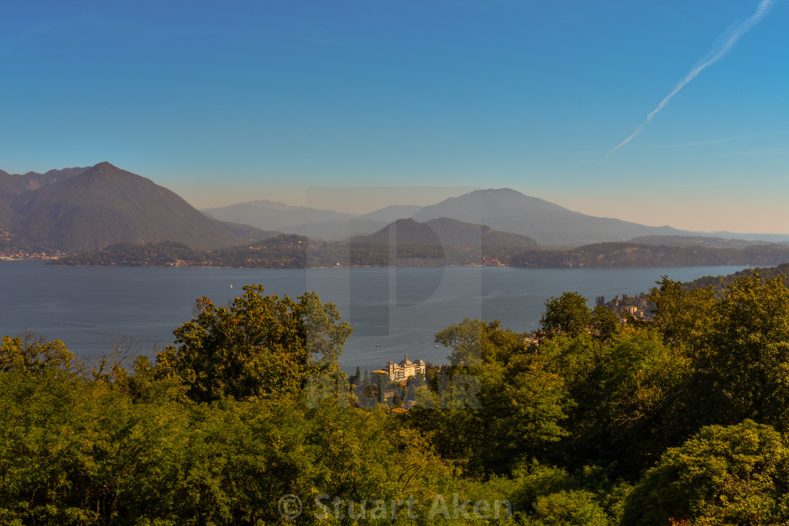 "Lake Maggiore and Mountains" stock image