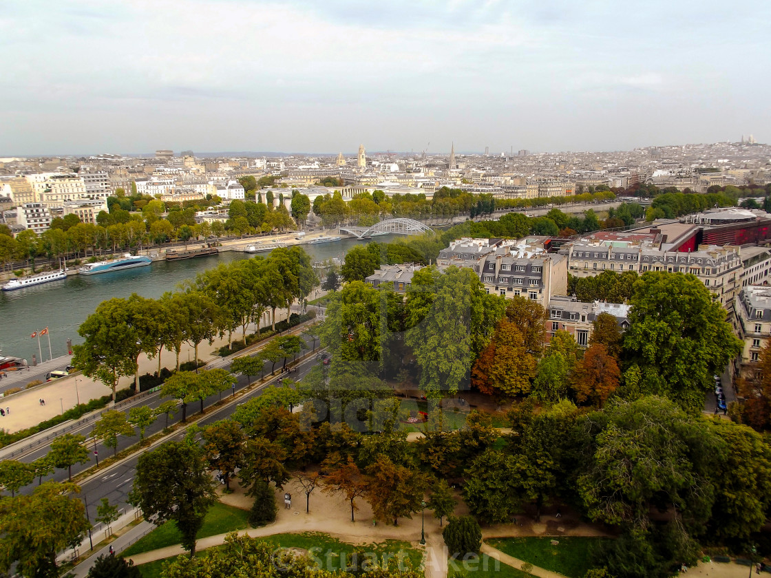 "Paris from the Eiffel Tower" stock image