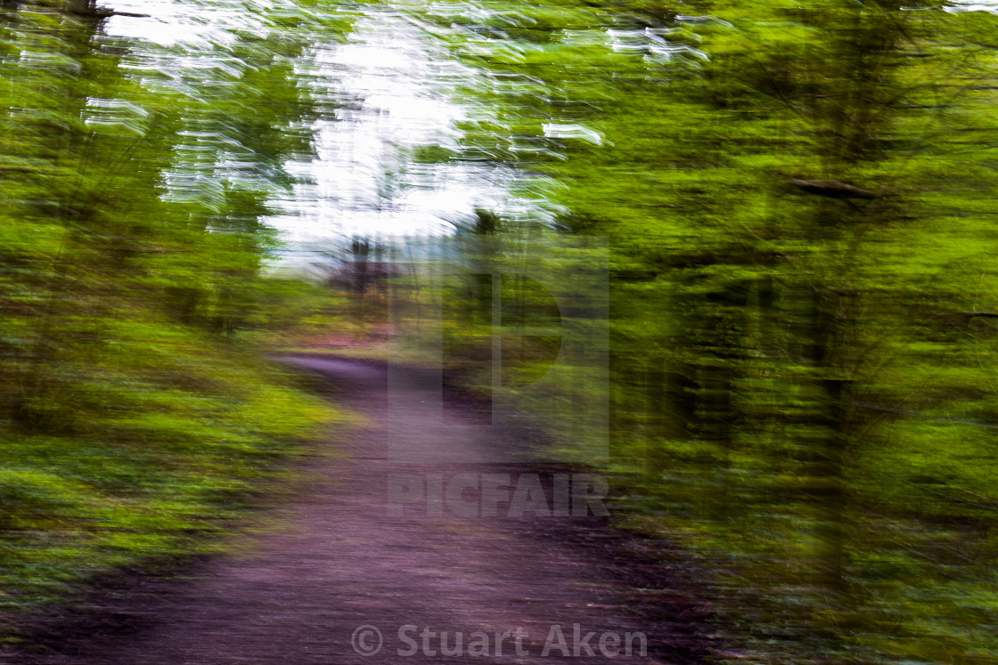 "Rounding the Bend at Speed" stock image