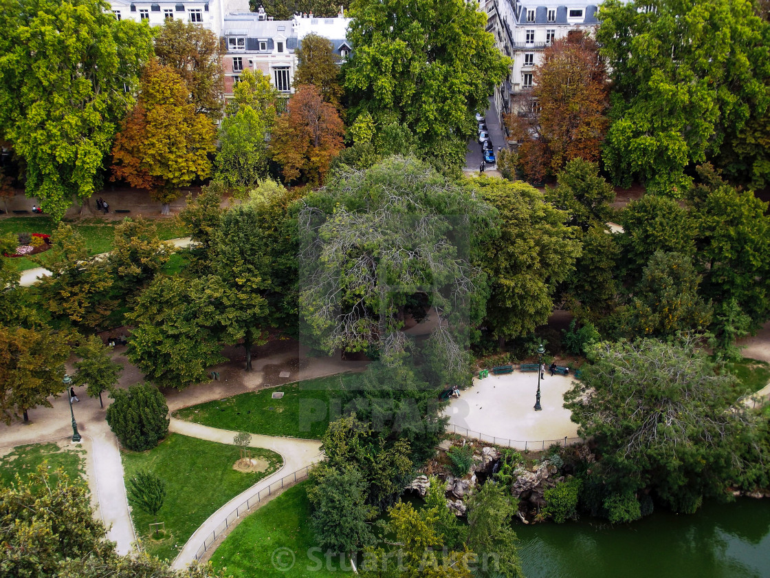 "Paris Gardens from the Eiffel Tower" stock image