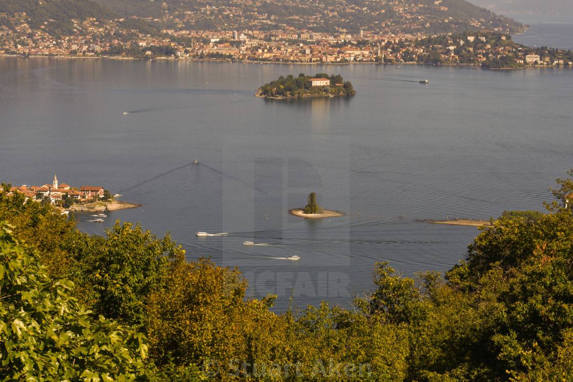 "Pleasure Boats on Lake" stock image