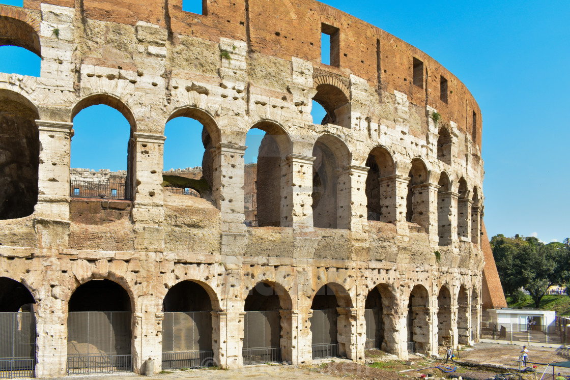 "Curved Colloseum" stock image