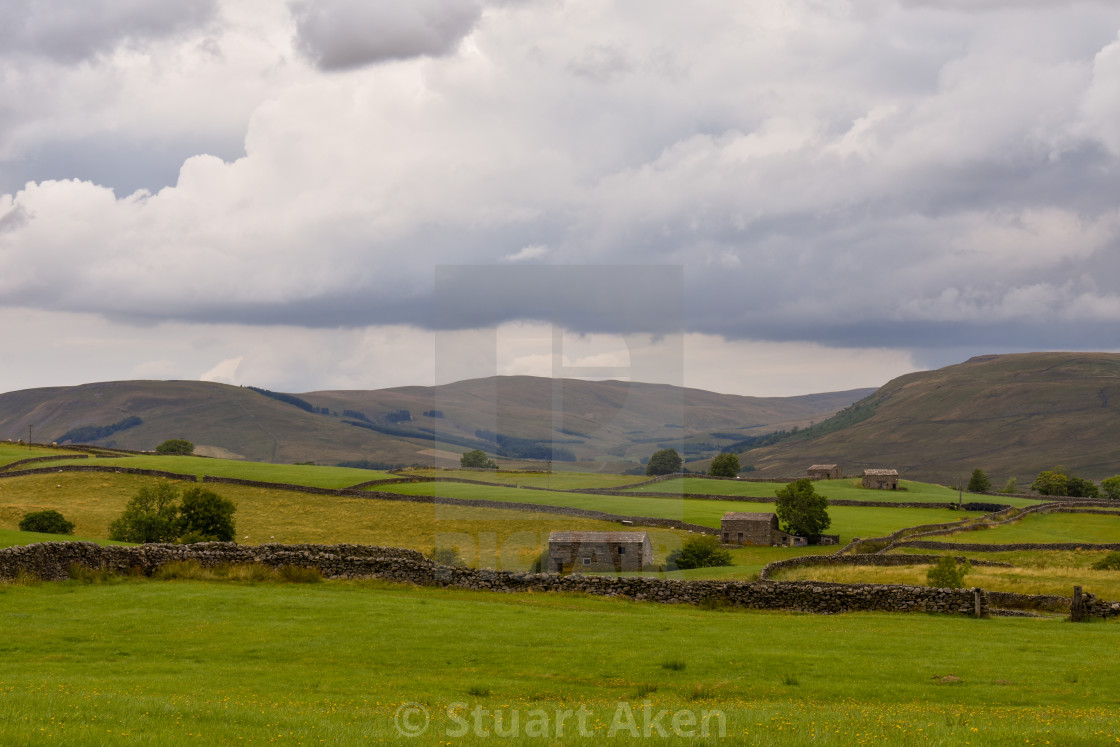 "Four Cowhouses" stock image