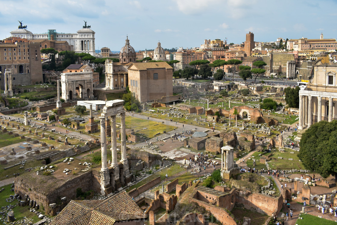 "Rome's Extensive Ruins" stock image