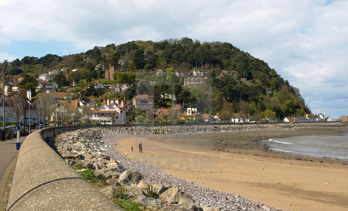 "On Minehead Beach" stock image