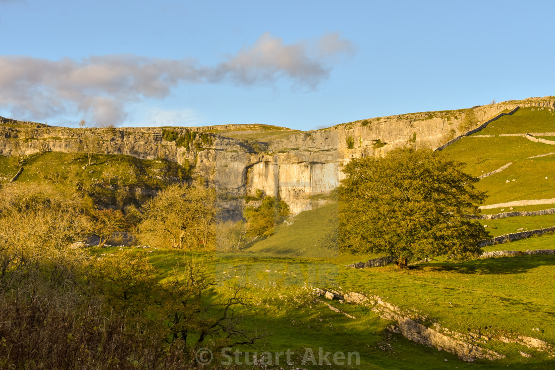 "Approaching Malham Cove" stock image