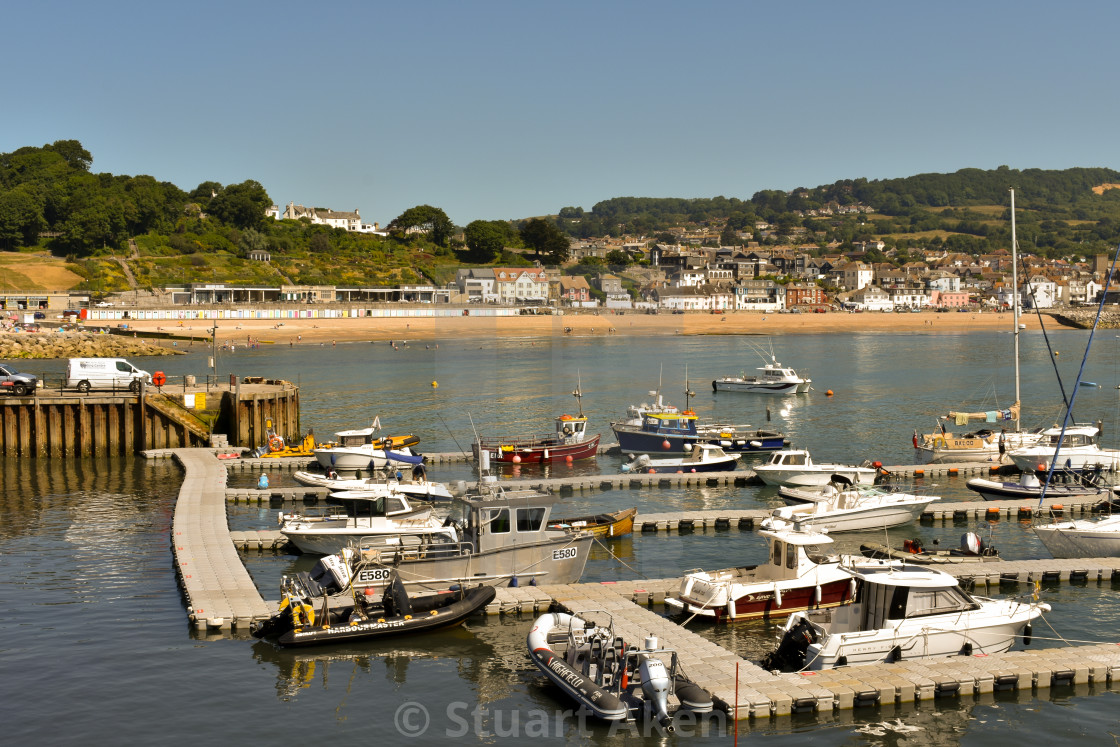 "The Marina at Lyme." stock image