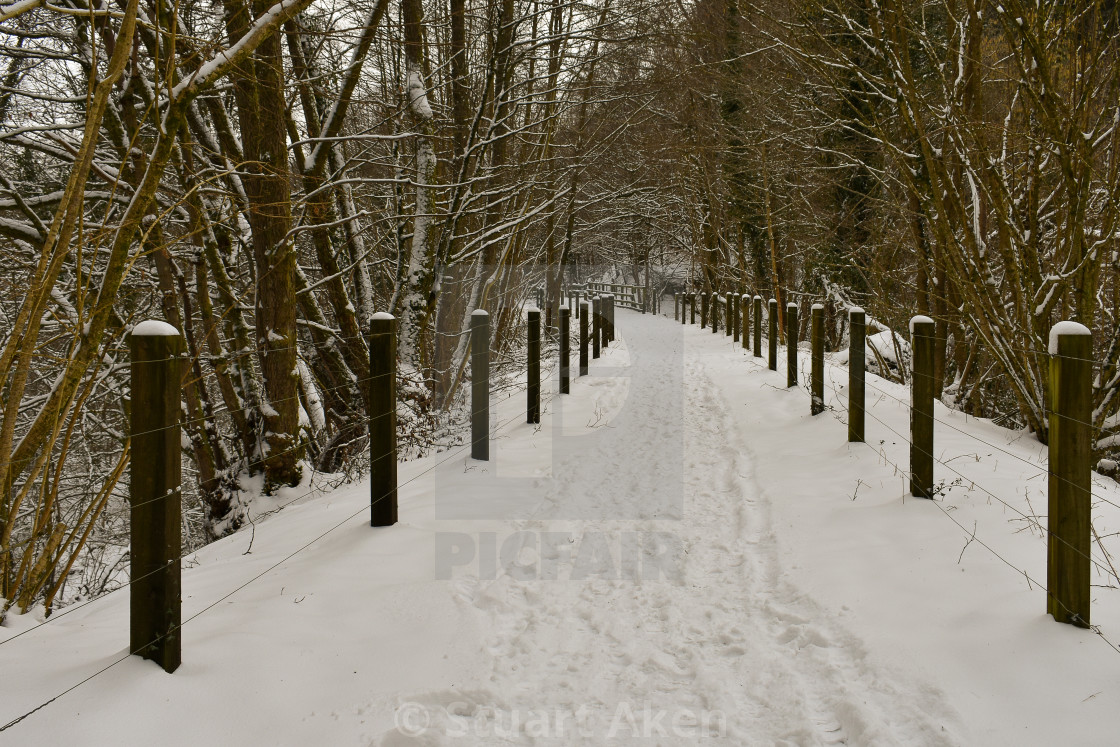 "A Fenced Track" stock image