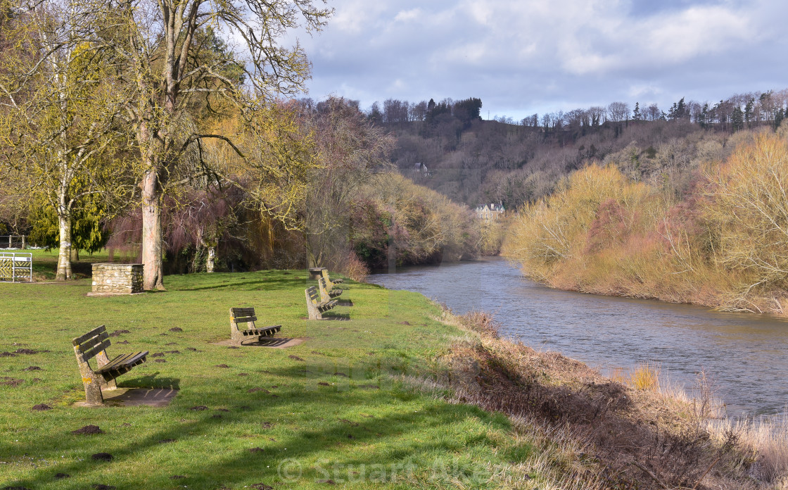 "Riverside Seating" stock image