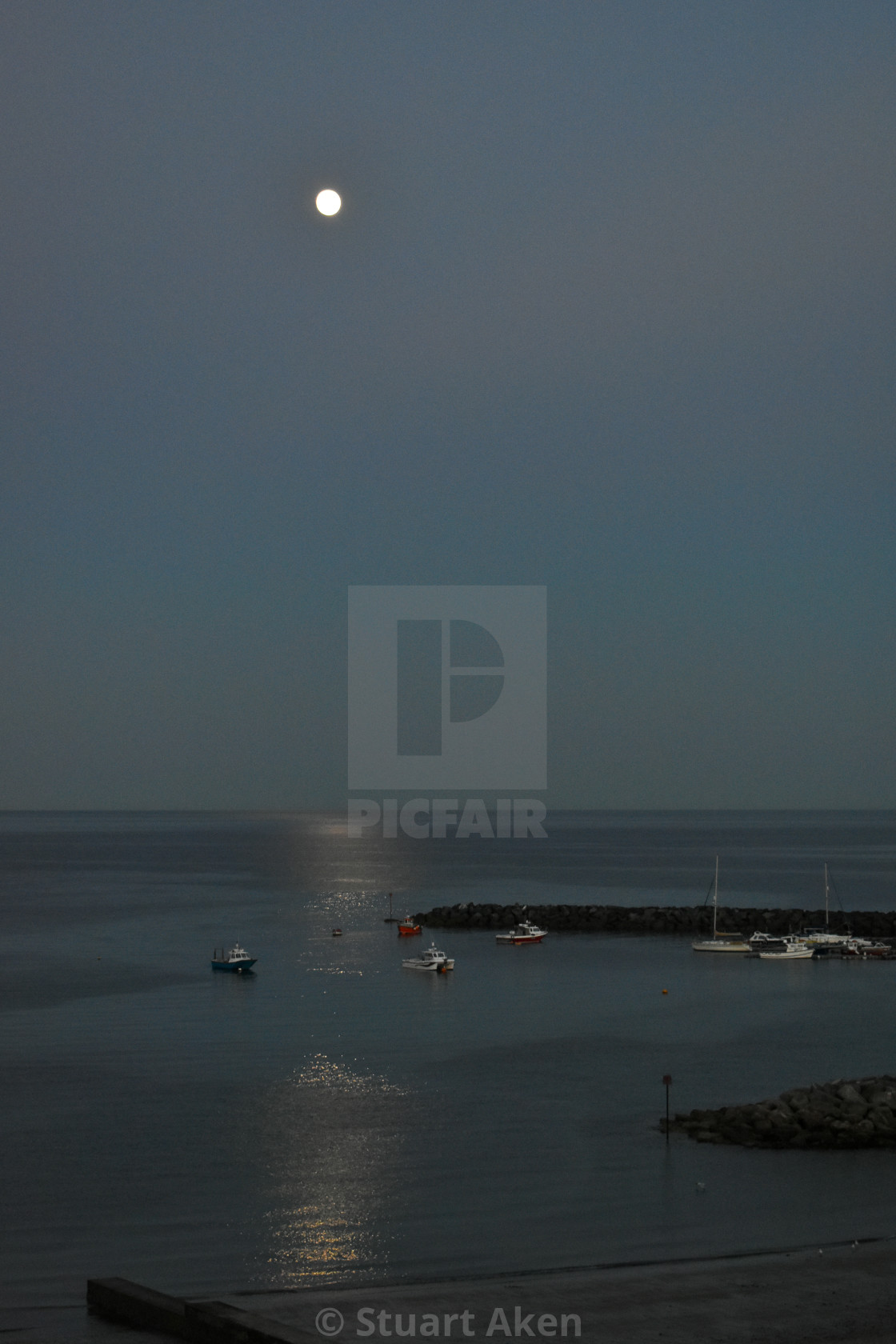 "Moonlight Over Lyme" stock image