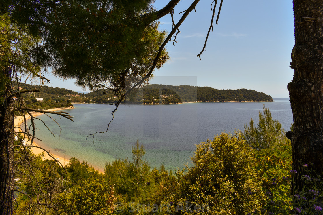 "Overlooking Vromolimnos" stock image