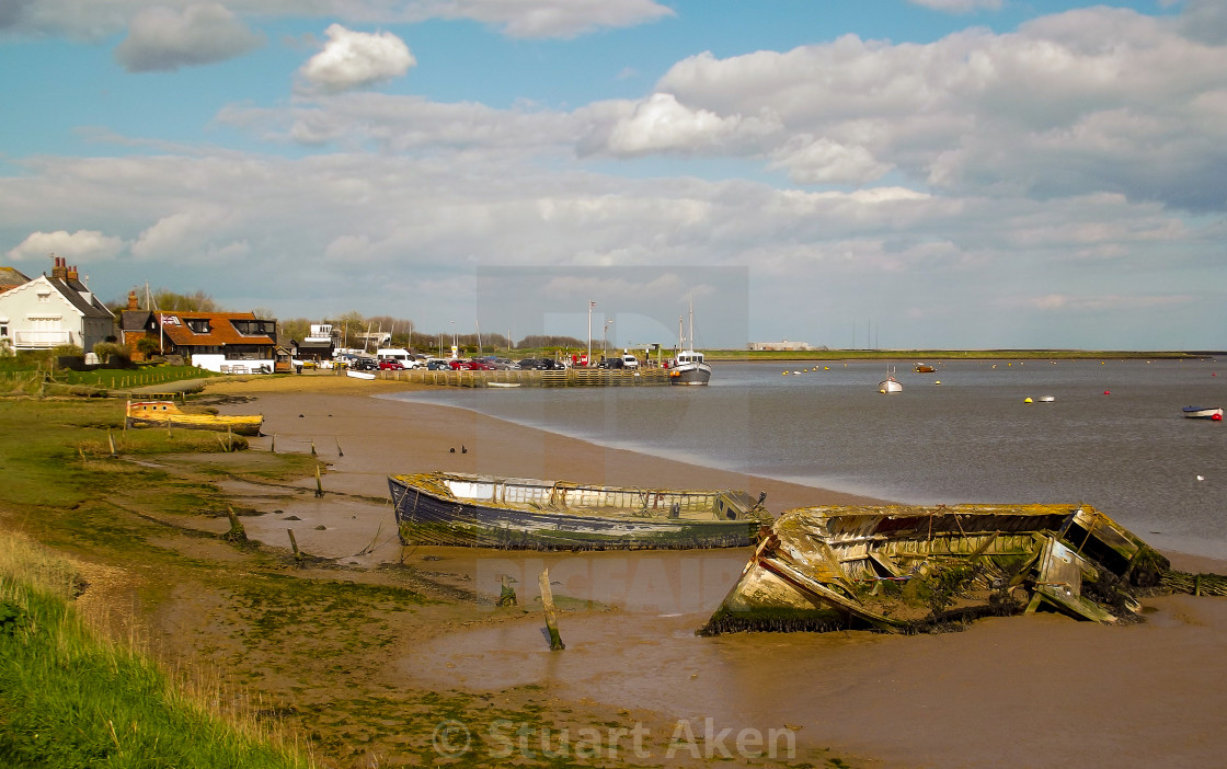 "Orford Ness Dead Boats" stock image