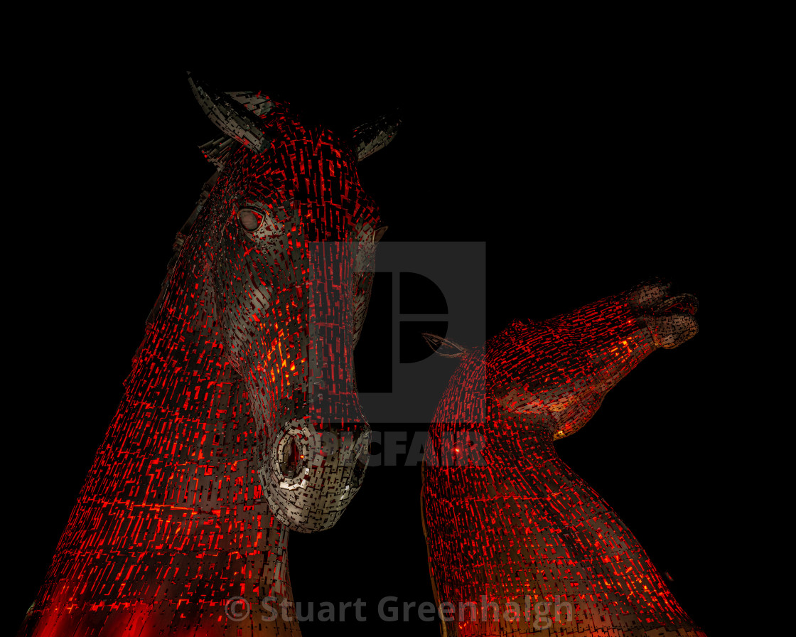 "The Kelpies, Falkirk, Scotland" stock image