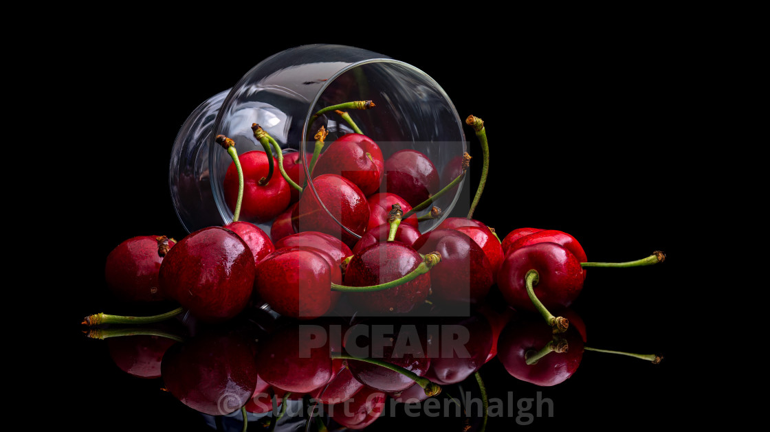 "Red cherries" stock image