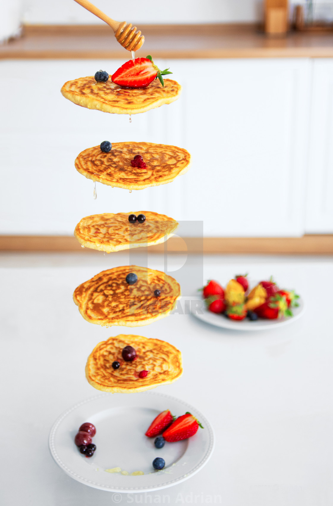 "American pancakes in the air" by Suhan Adrian - $23.03 "American pancakes in the air" stock image
