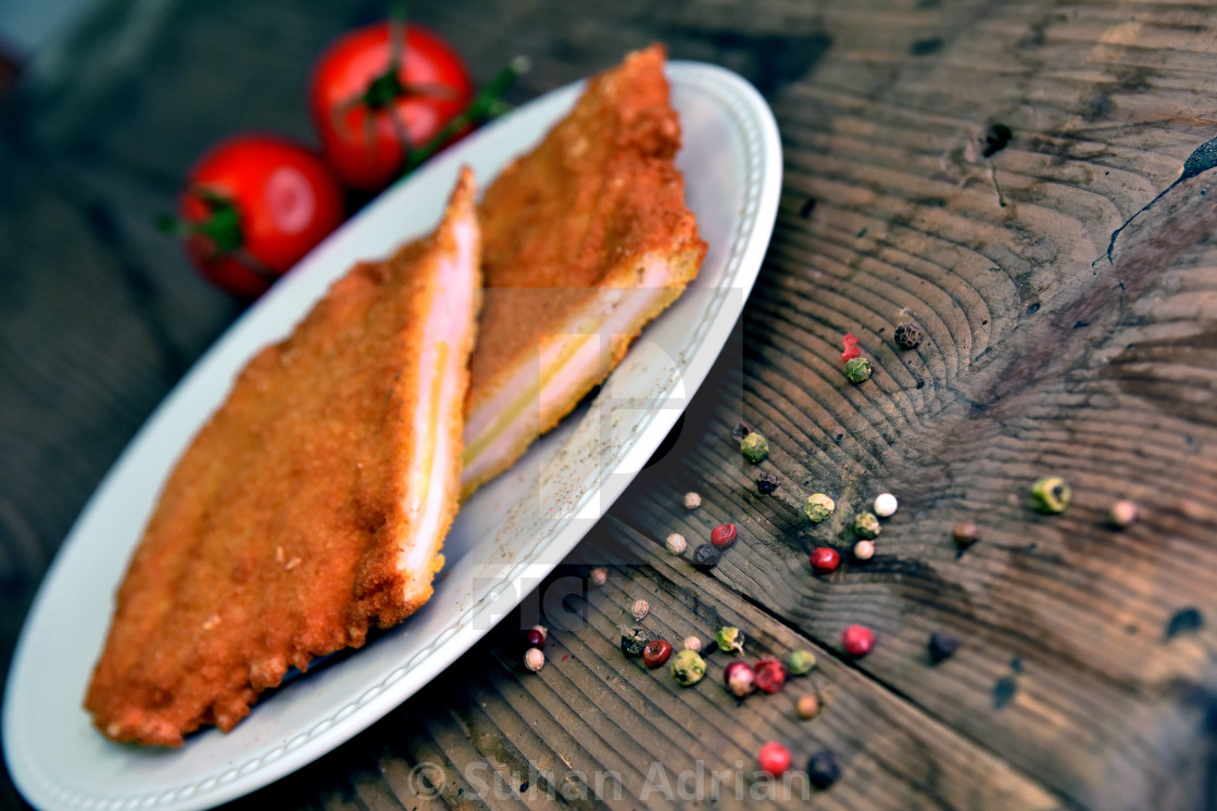 "Chicken breast stuffed with cheese" by Suhan Adrian - $4.55 "Chicken breast stuffed with cheese" stock image