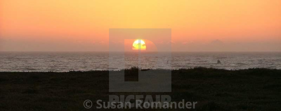 "Sunset at Todd's Point, Fort Bragg Ca." stock image
