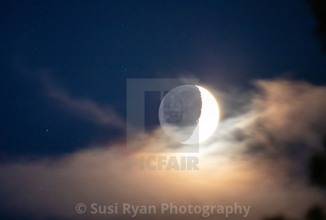 "September Crescent Moon" stock image