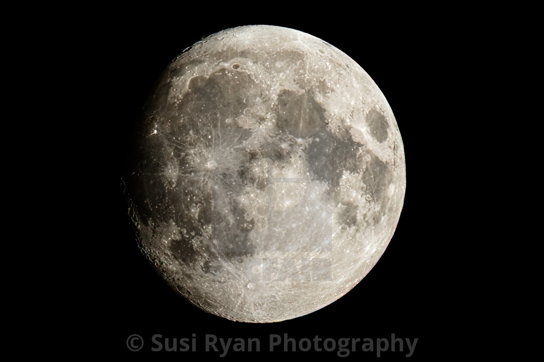 "July Almost Supermoon" stock image