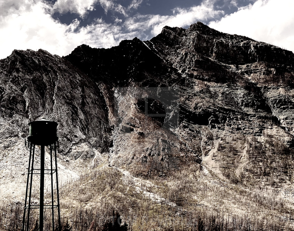 "Old West Water Tower" stock image