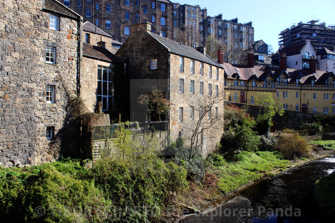 "DEAN VILLAGE NEAR LEITH WATER" stock image