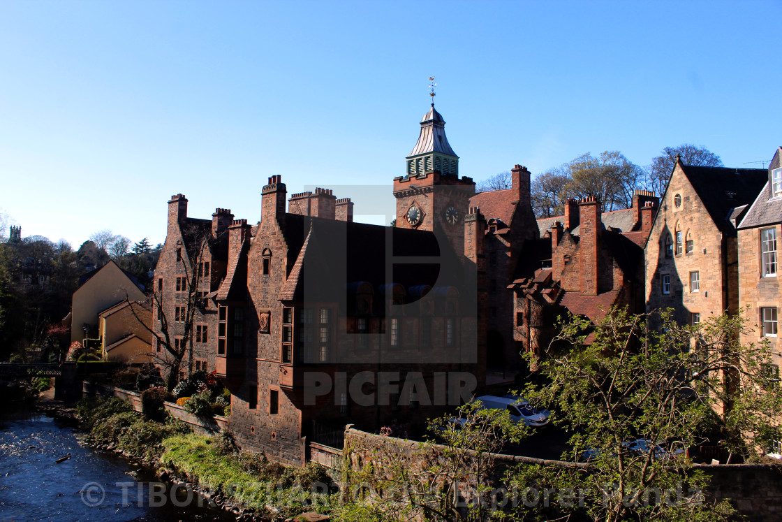 "DEAN VILLAGE LANDSCAPE" stock image