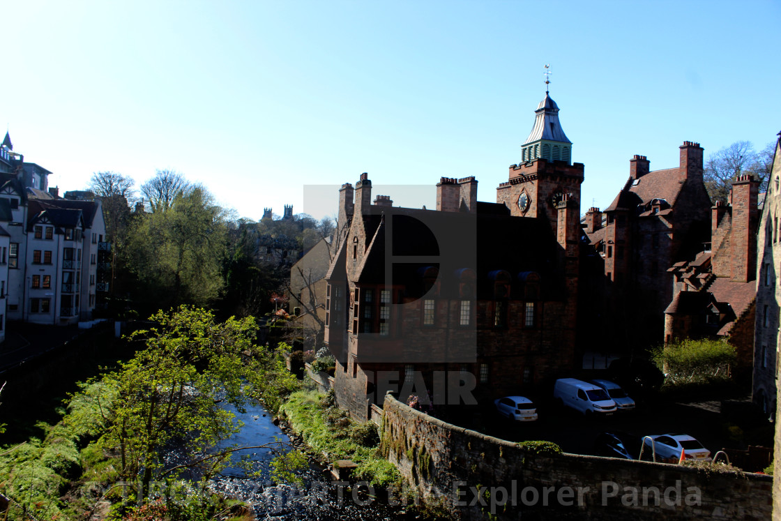 "DEAN VILLAGE LANDSCAPE" stock image