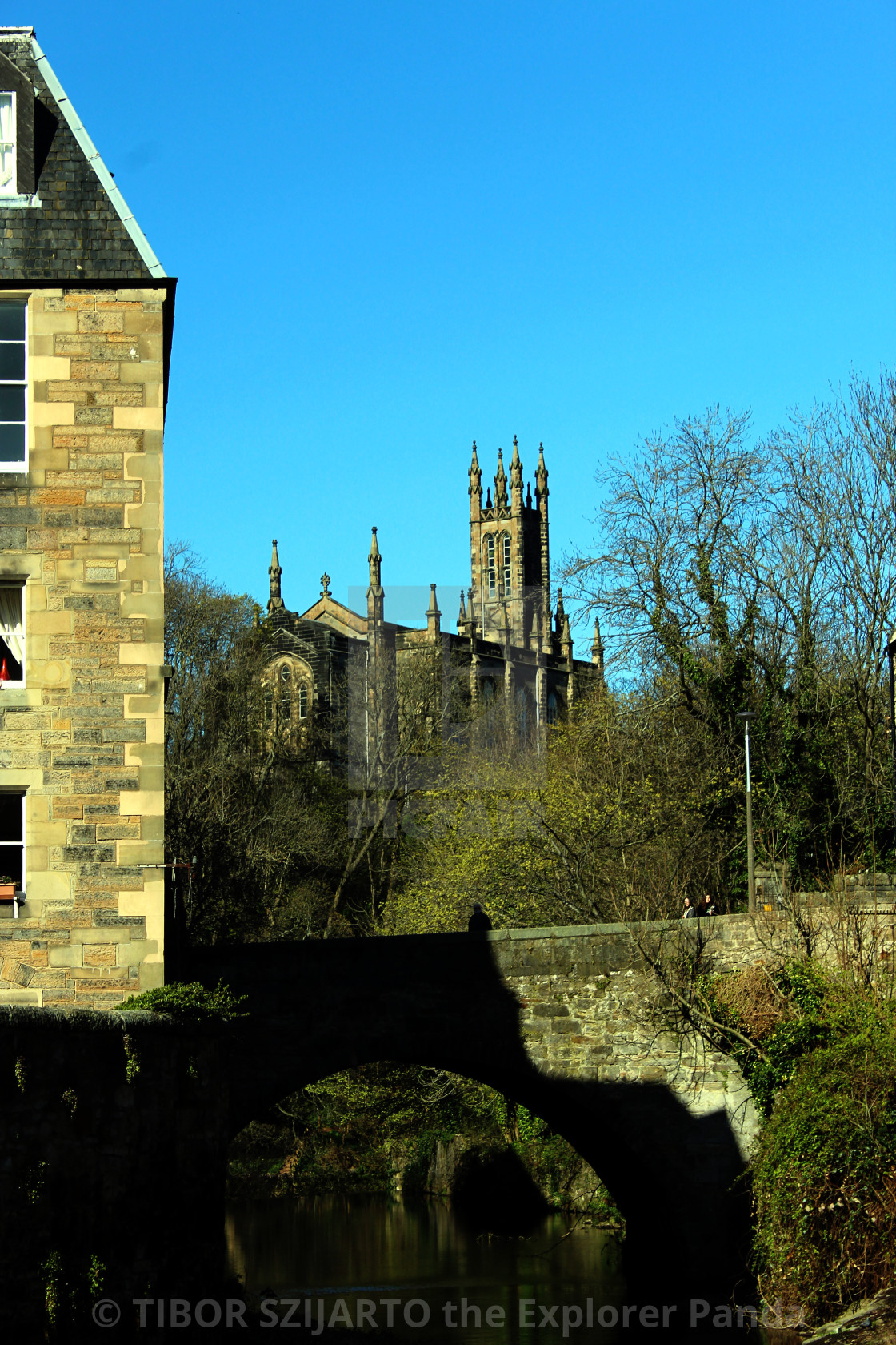 "DEAN VILLAGE NEAR LEITH WATER" stock image