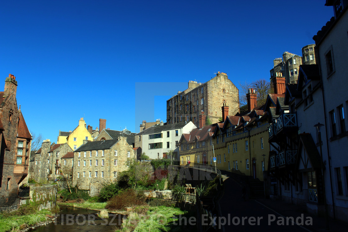 "DEAN VILLAGE NEAR LEITH WATER" stock image