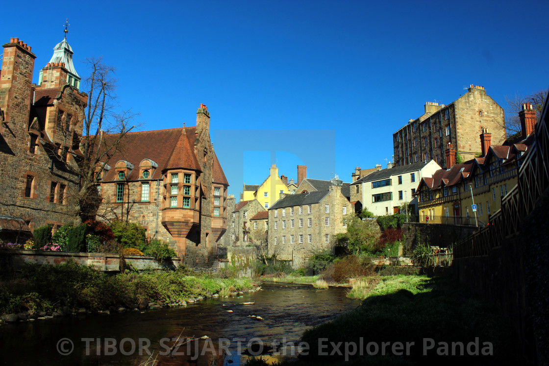 "DEAN VILLAGE, DOWN BY THE LEATH SHORE" stock image