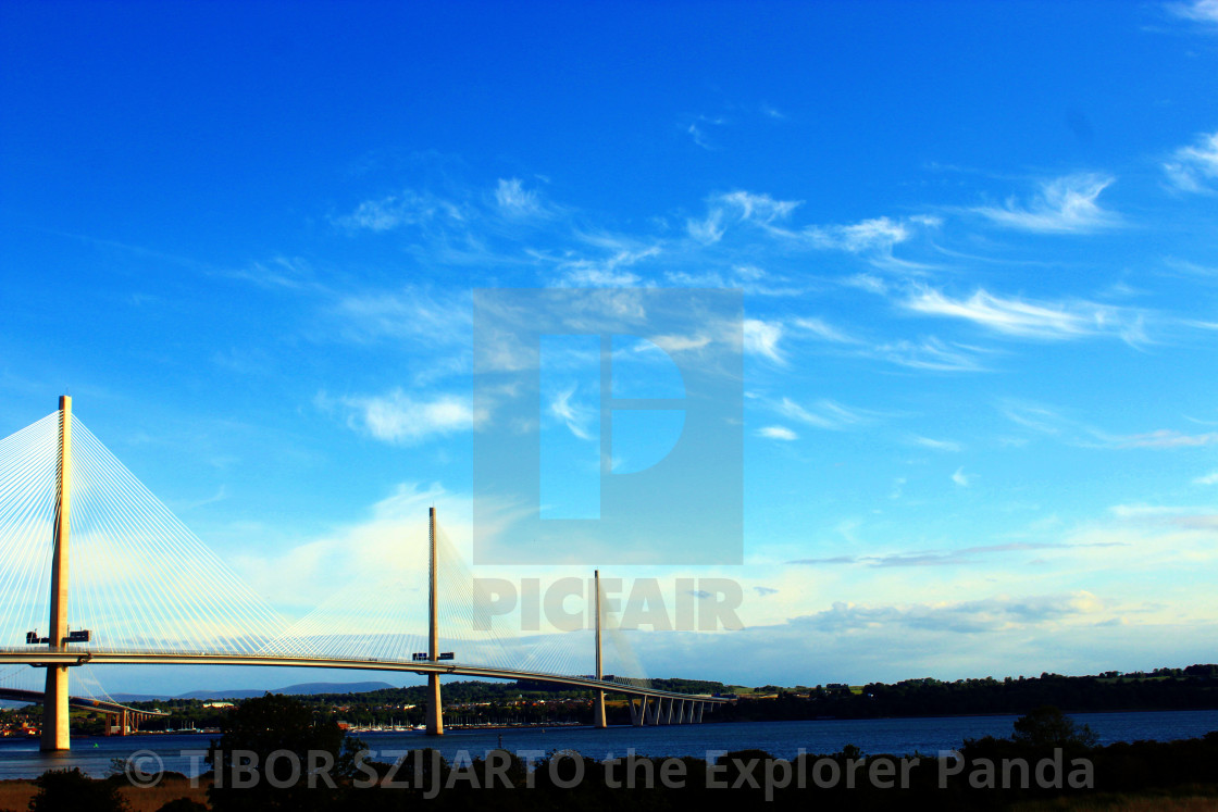 "The bridges of the Firth of Forth, Edinburgh, Scotland #3" stock image