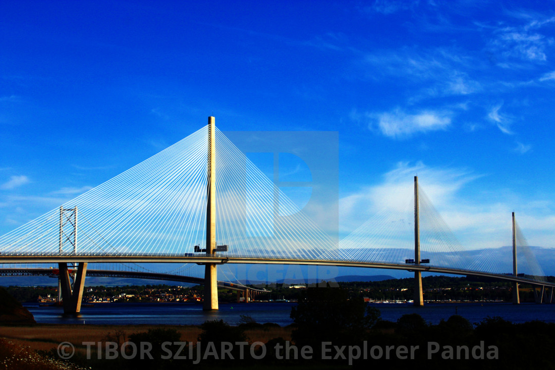 "The bridges of the Firth of Forth, Edinburgh, Scotland #1" stock image