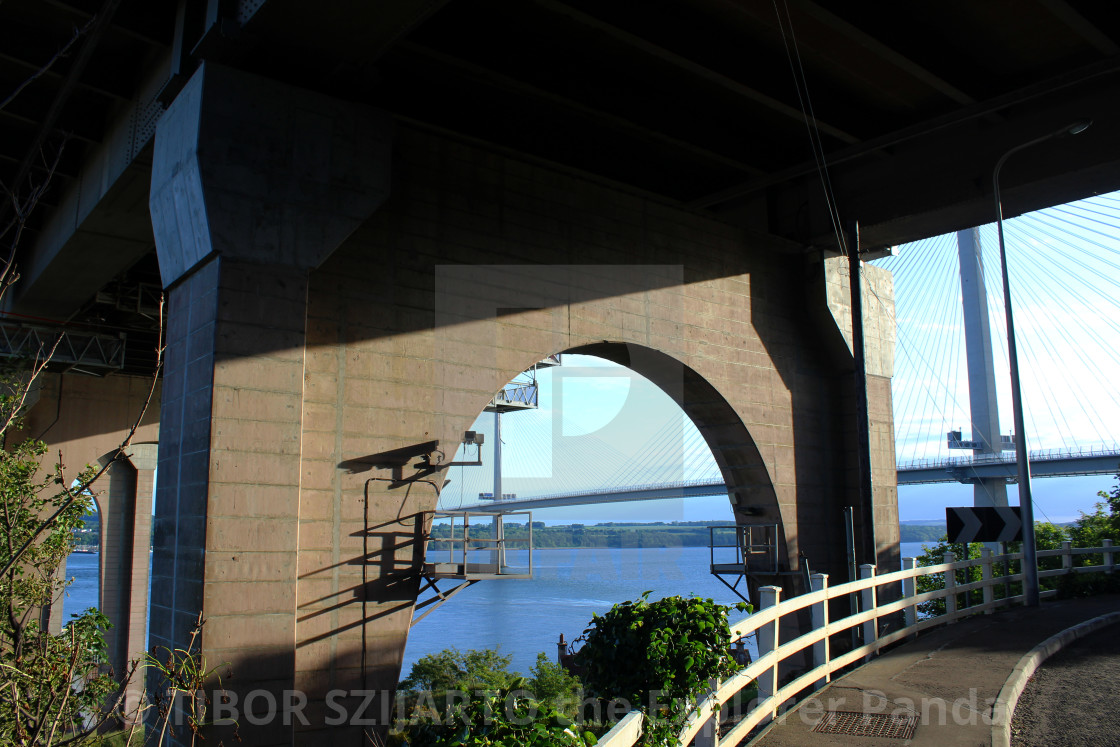 "The bridges of the Firth of Forth, Edinburgh, Scotland #10" stock image