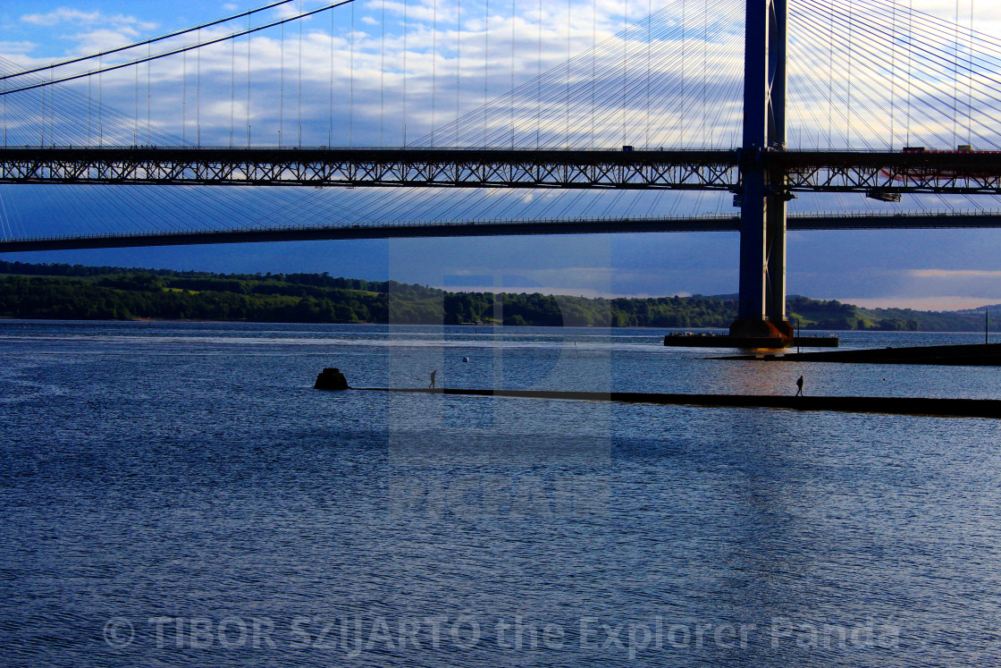 "The bridges of the Firth of Forth, Edinburgh, Scotland #8" stock image