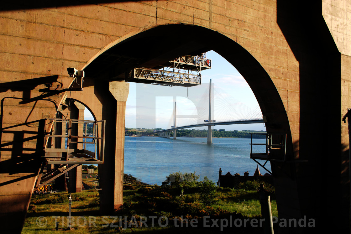 "The bridges of the Firth of Forth, Edinburgh, Scotland #12" stock image