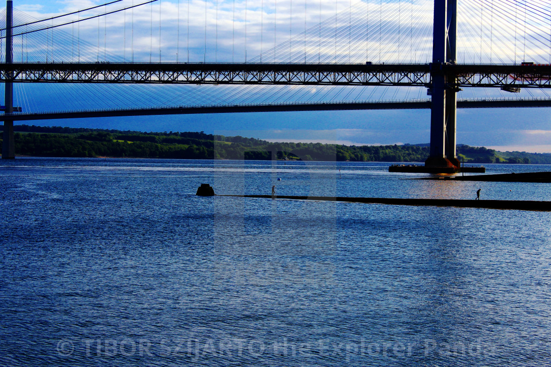 "The bridges of the Firth of Forth, Edinburgh, Scotland #9" stock image
