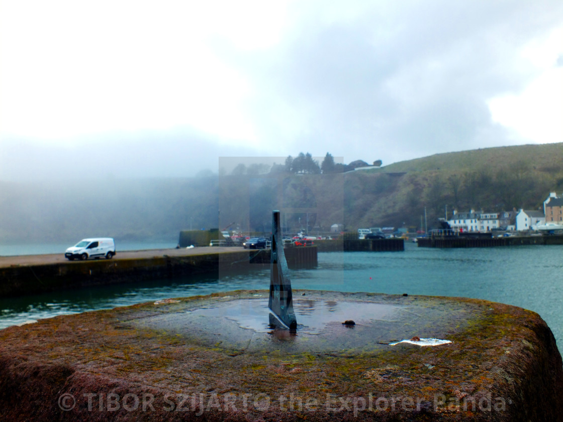 "Stonehaven, Scotland, transition from rain to sunlight # 17" stock image