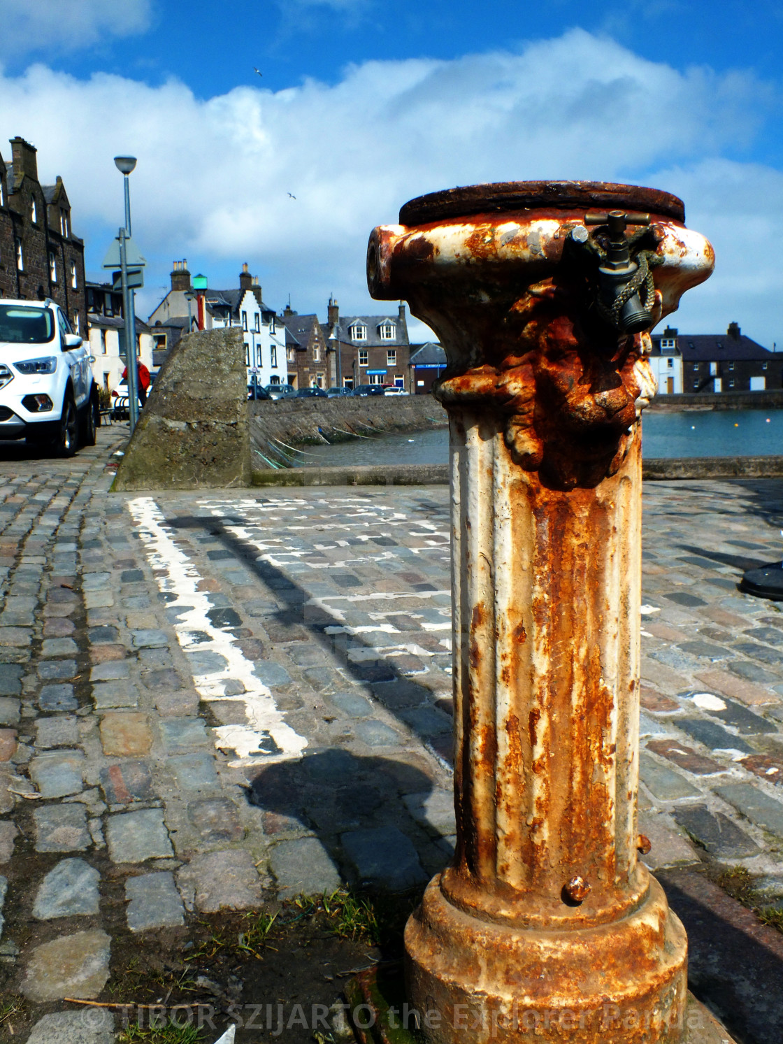 "Stonehaven, Scotland, transition from rain to sunlight # 47" stock image