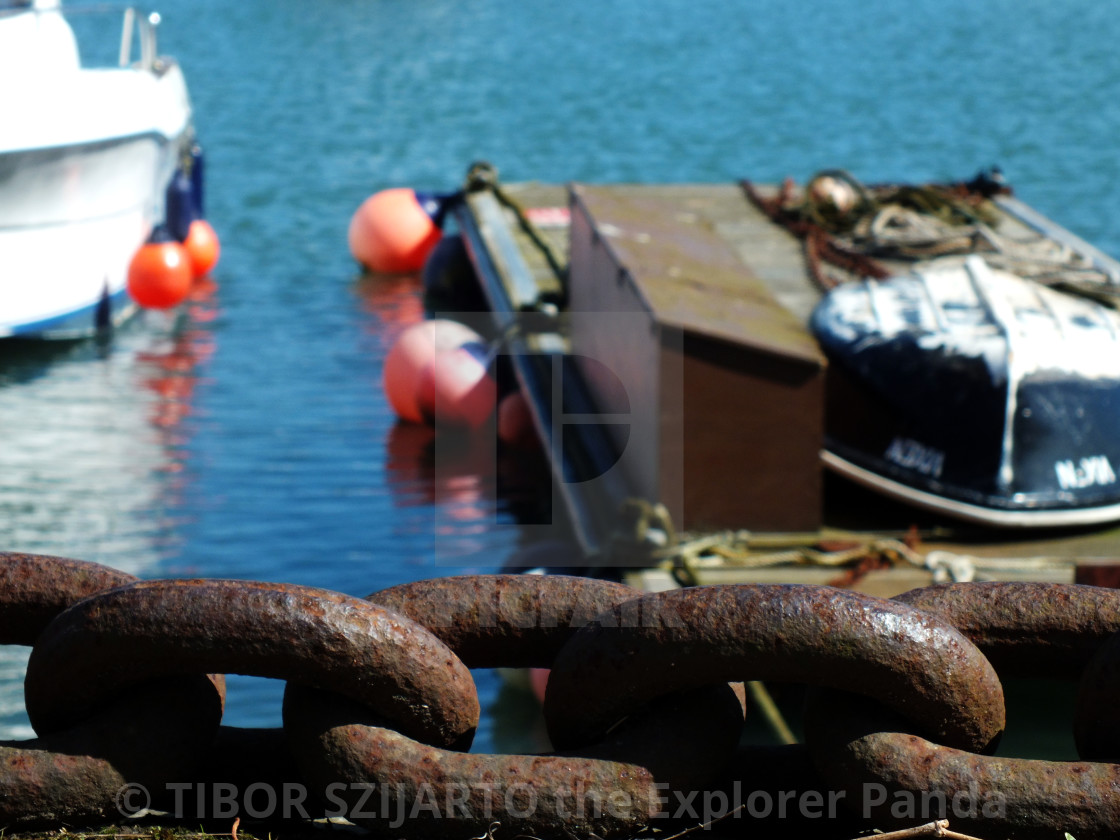 "Stonehaven, Scotland, transition from rain to sunlight # 52" stock image