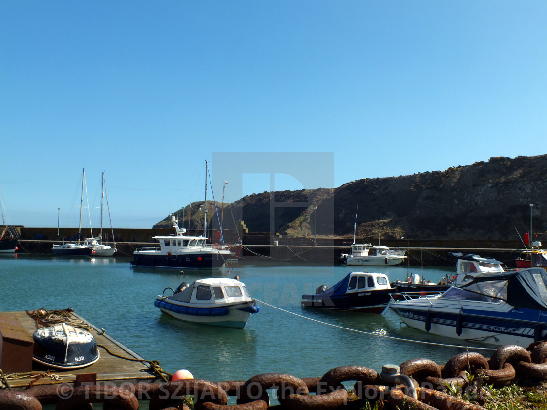 "Stonehaven, Scotland, transition from rain to sunlight # 53" stock image