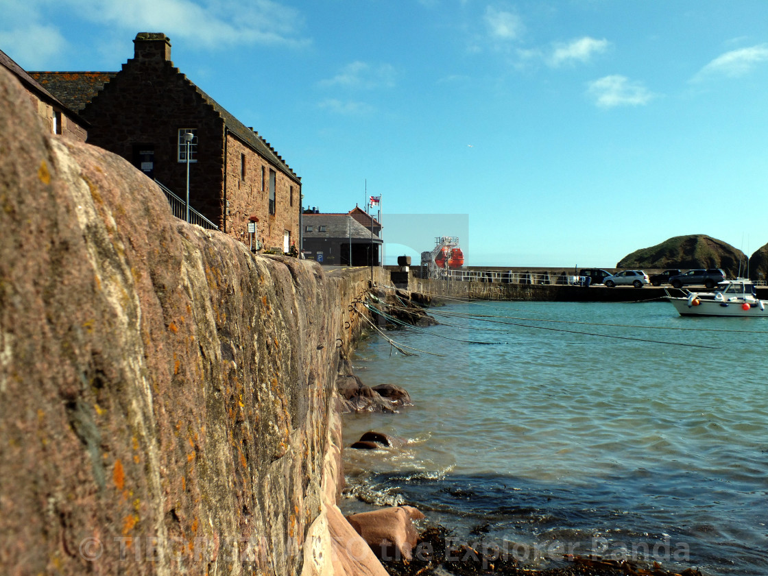 "Stonehaven, Scotland, transition from rain to sunlight # 62" stock image